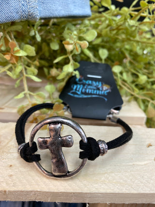 Bound by Faith Leather Bracelet