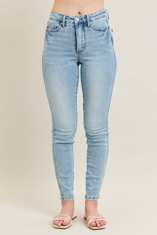 Judy Blue High Waist Tummy Control Light Wash Skinny Jeans 88980