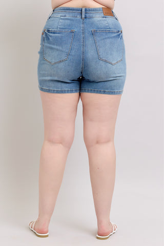 Judy Blue Tummy Control Cool Denim Shorts 150337