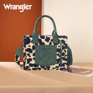 Wrangler Cow Print Crossbody & Wallet Set -Dark Turquoise
