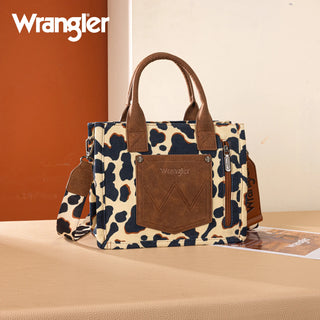 Wrangler Cow Print Crossbody & Wallet Set -Brown