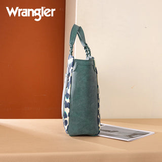 Wrangler Cow Print Concealed Carry Tote & Wallet Set – Dark Turquoise