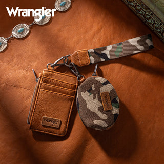 Wrangler Camo Print Tote/Crossbody & Dual Pouch Wristlet Set – Green