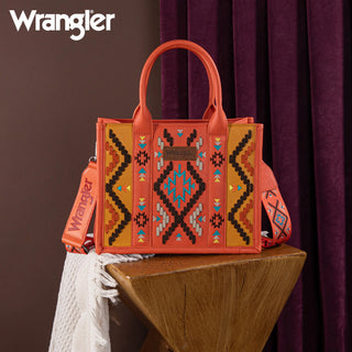 Wrangler Aztec Embroidered Tote/Crossbody and Wallet Set