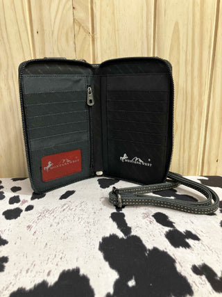 Sage Meadow Western Crossbody Phone Wallet