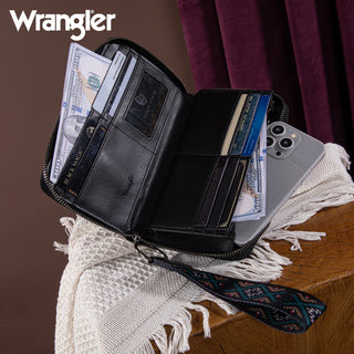 Wrangler Aztec Embroidered Tote/Crossbody and Wallet Set
