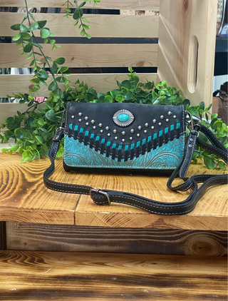 Turquoise Canyon Studded Phone Wallet Crossbody