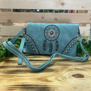 American Bling Turquoise Dreamcatcher Clutch
