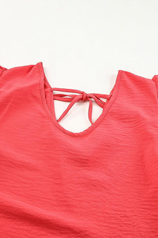 Neckline of the Back Porch Bloom Ruffle Top
