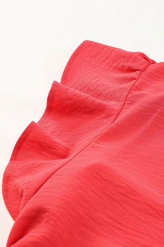 Sleeve of the Back Porch Bloom Ruffle Top
