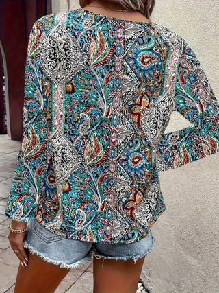 Back of the Boho Paisley Blouse