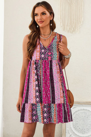 Front of the Boho Sunrise V-Neck Dress