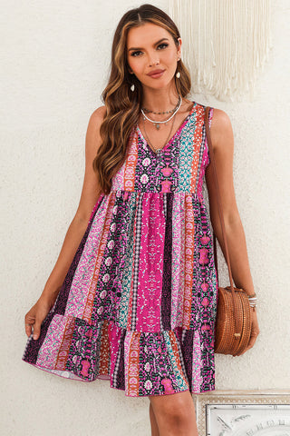 Boho Sunrise V-Neck Dress Styled