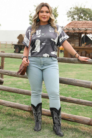 Boot Scootin' Plus Size Graphic Tee