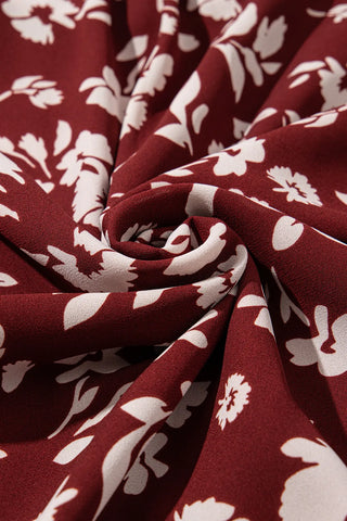 Burgundy Blooms Maxi Dress