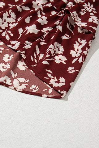 Burgundy Blooms Maxi Dress