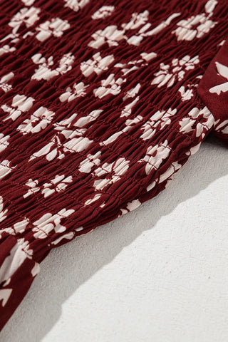 Burgundy Blooms Maxi Dress