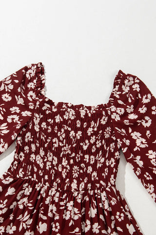 Burgundy Blooms Maxi Dress