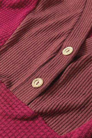Burgundy Creek Waffle Hoodie