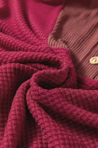 Burgundy Creek Waffle Hoodie