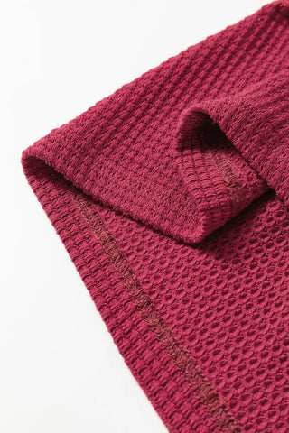 Burgundy Creek Waffle Hoodie