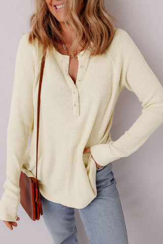 Buttercream Bliss Henley Top