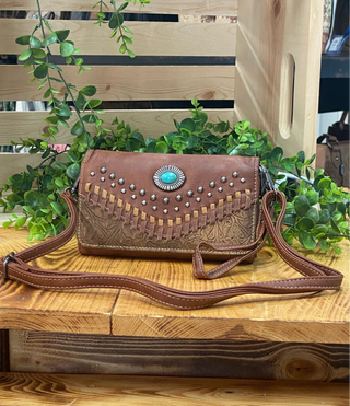 Turquoise Trails Fringe Phone Wallet Crossbody