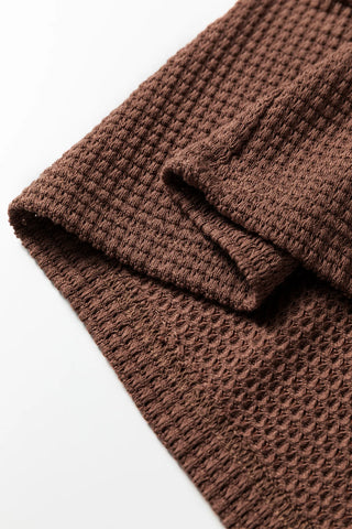 Cocoa Waffle Knit Hoodie