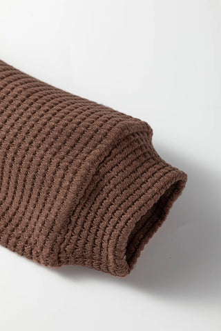 Cocoa Waffle Knit Hoodie