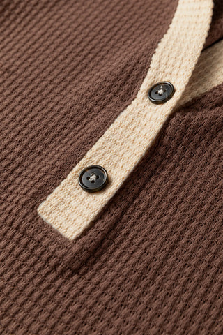 Cocoa Waffle Knit Hoodie