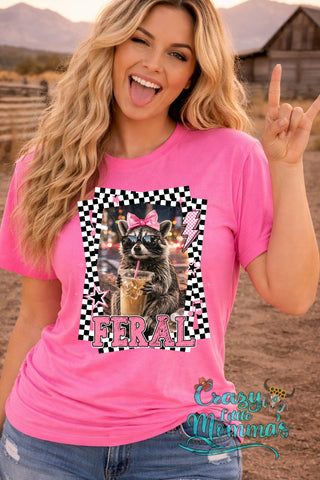 Feral Coffee Racoon Tee