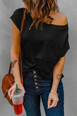 Modern Cowgirl wearing Comfy Cowgirl Pocket Tee with Coffee