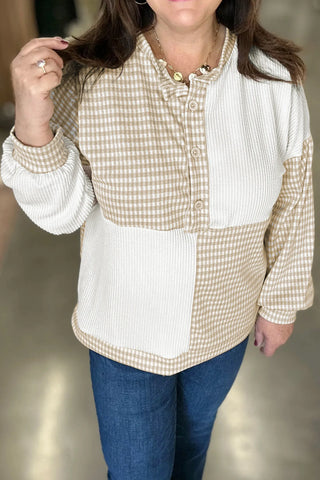 Country Check Plus Size Gingham Top