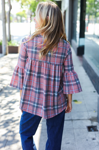 Back of the Cowgirl Classic Plaid Blouse