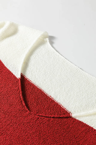 Cranberry Stripe Sweater