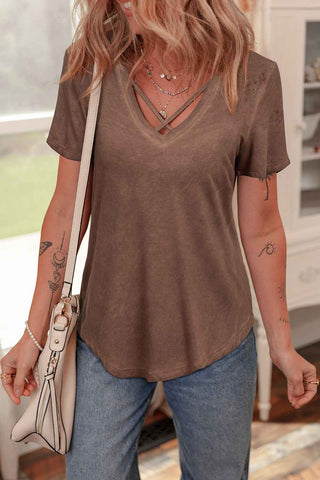 Dusty Trails Criss-Cross Tee