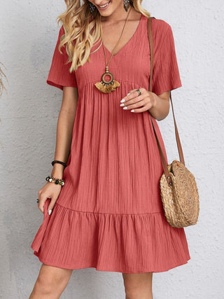 An up close look at the Dusty Rose Ranch Dress