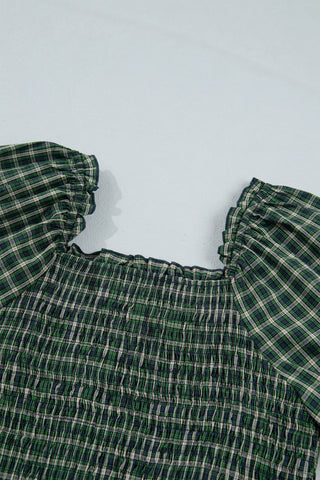 Evergreen Plaid Maxi Dress