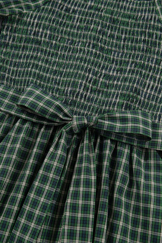 Evergreen Plaid Maxi Dress