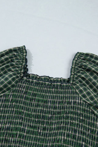 Evergreen Plaid Maxi Dress