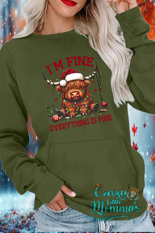 Everything Is Fine Pocket Sweatshirt