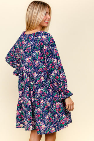 Back of the Floral Bliss Babydoll Dress