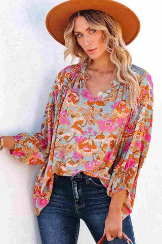 Front of the Free Spirit Floral Blouse