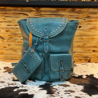 Turquoise Trailblazer Backpack – Western Studded Pack