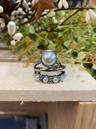 Pearl Empress Stacked Ring