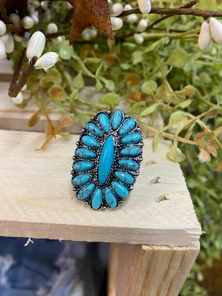 Turquoise Sunrise Statement Ring