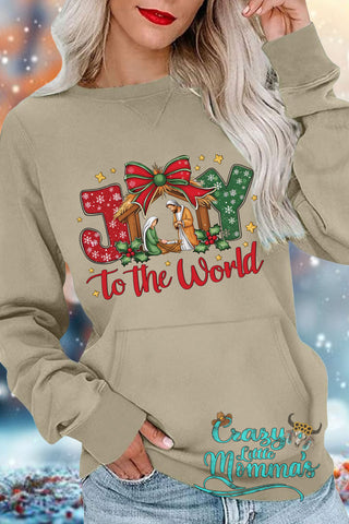 Joy To The World Pocket Sweatshirt