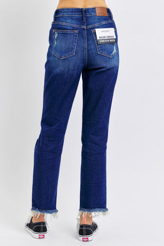 Judy Blue High Waist Rigid Magic Straight Fit Dark Wash Jeans Back