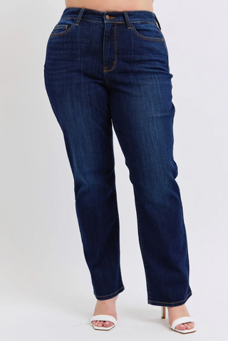 Plus size Judy Blue High Waist Straight Western Jeans