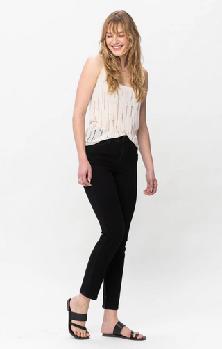 Judy Blue Mid Rise Black Skinny Fit Jeans country style